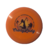 orange Crazy Lady frisbee