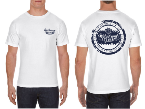 Waterfront Brewery stamp t shirt white
